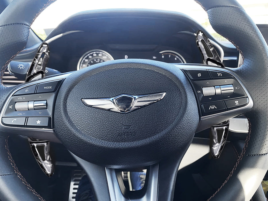 Forged "Carbon" Steering Wheel Paddle Shifters For  Genesis G70 Sonata Elantra