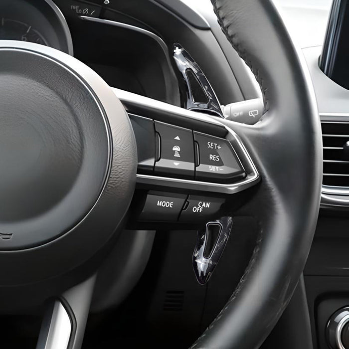 Forged "Carbon" Pattern Steering Wheel Paddle Shifter For Mazda 3 6 CX3 CX5 MX-5
