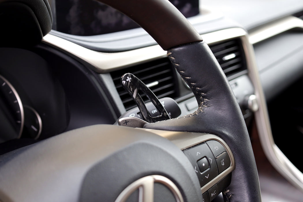 Forged "Carbon" Pattern Large Steering Wheel Paddle Shift For Lexus GS350 RX350