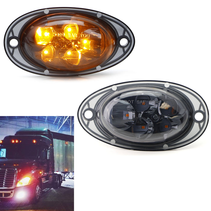 Cab LED Side Marker Turn Signal Light For 08-17 Freightliner Cascadia Semi-Truck
