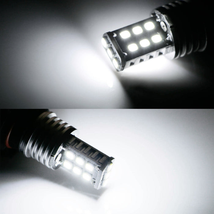 OEM-Spec Clear Lens Fog Lights w/ White 15-SMD LED Bulbs For 07-13 Toyota Tundra