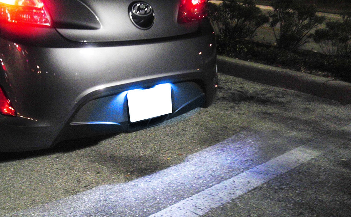Aqua Ice Blue Full LED License Plate Lamps For Hyundai Veloster Genesis Kia Soul