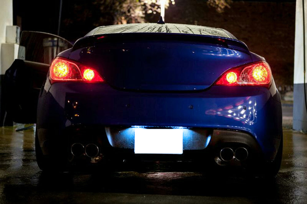 Aqua Ice Blue Full LED License Plate Lamps For Hyundai Veloster Genesis Kia Soul