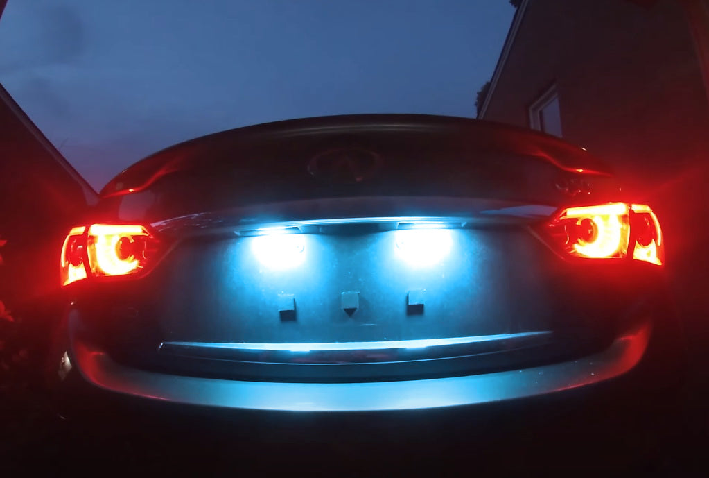 Aqua Ice Blue 18-SMD LED License Plate Light Kit For Infiniti Q50 Nissan Juke…