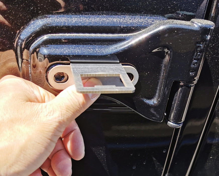 2x Stainless Steel Side Door Fit Bottle Opener Gadget For Jeep Wrangler JK JL JT