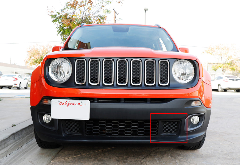 LH RH Lower Bumper Filler Insert Grille Bezels For Jeep 2015-18 Pre-LCI Renegade