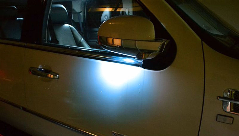 Ice Blue LED Under Side Mirror Puddle Lights For Land Rover Range Rover LR2 LR3