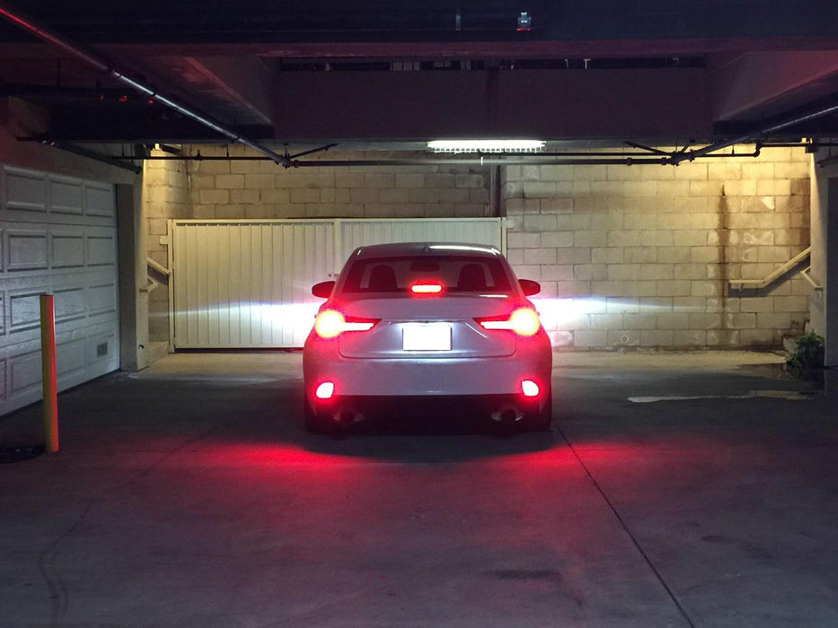 Smoked Lens Full LED Rear Bumper Reflectors Lights For 2014-20 Lexus IS250 IS350