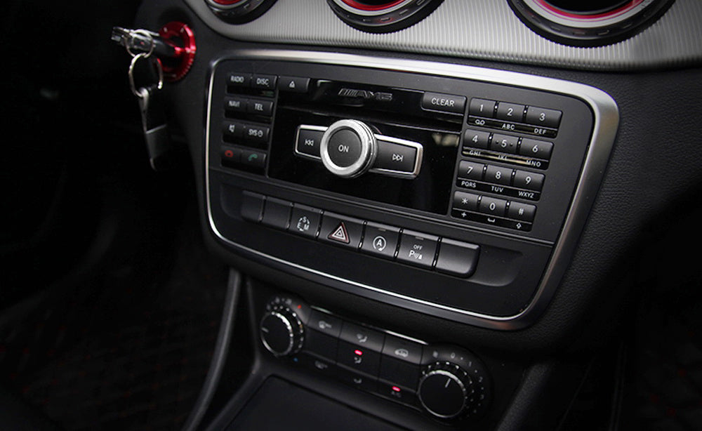Silver Stereo Volume Control Knob Cover For Mercedes A B C E S CLA GLA GLK ML GL