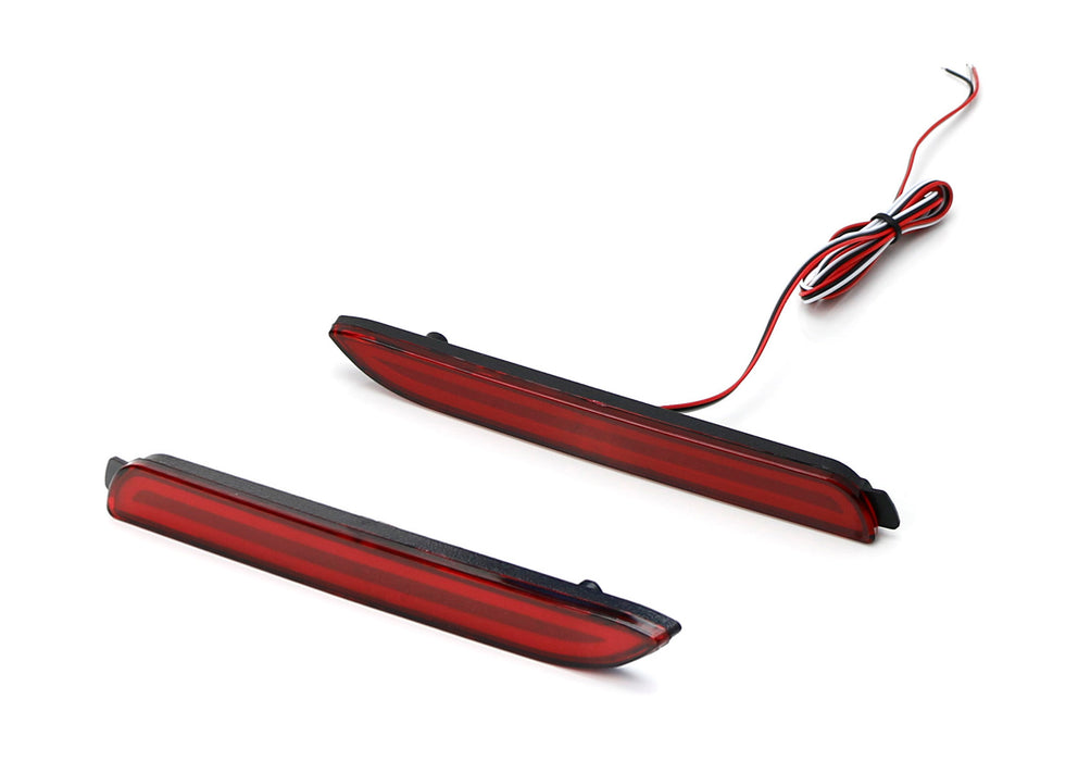 Lexus Taillight Style Red 3D Optic LED Bumper Reflector Lights For Lexus Toyota