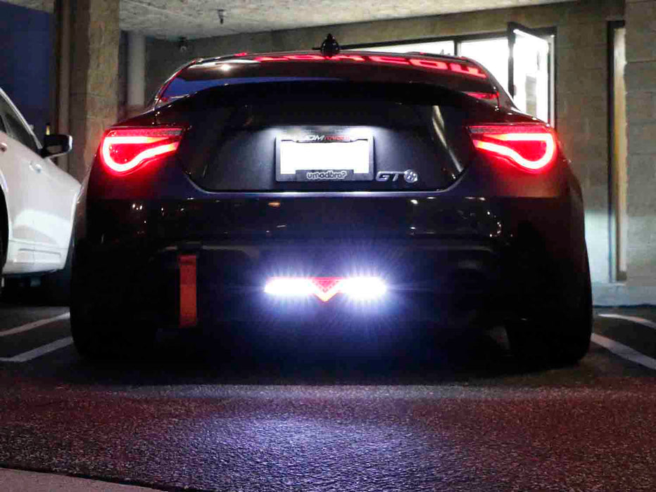 Clear Lens/Red Interior Full LED Rear Fog Light Kit For Scion FRS 86 Subaru BRZ