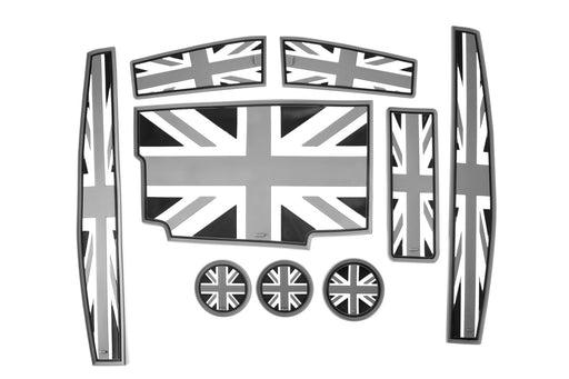 Union Jack UK Flag Style Coasters For MINI Cooper F55 Cup Holders Side Door Mats
