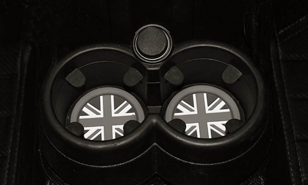 Union Jack UK Flag Style Coasters For MINI Cooper F55 Cup Holders Side Door Mats