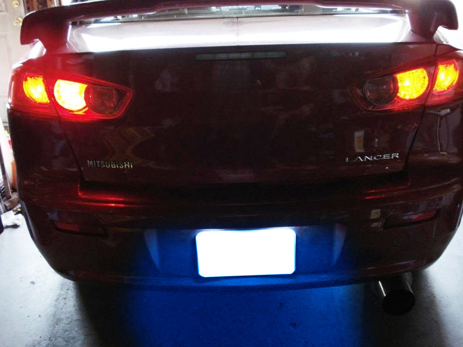 OE-Replace Ice Blue Full LED License Plate Lamp Assy For 03-17 Mitsubishi Lancer