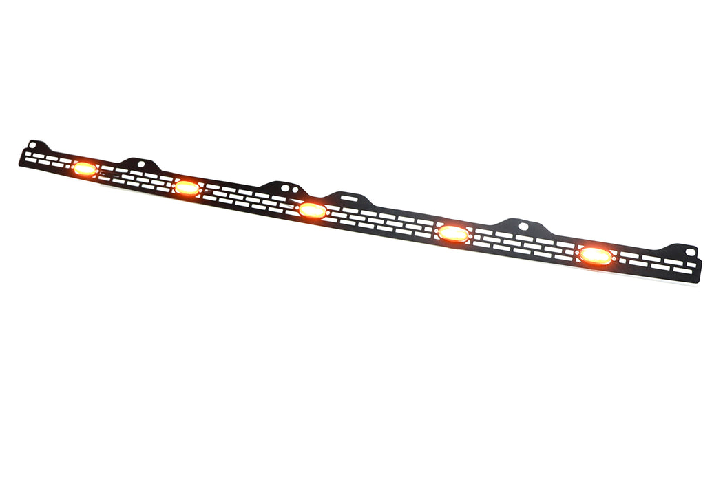 5-Section Amber Full LED Hood Bulge Grille Lighting Kit For 14-21 Toyota Tundra