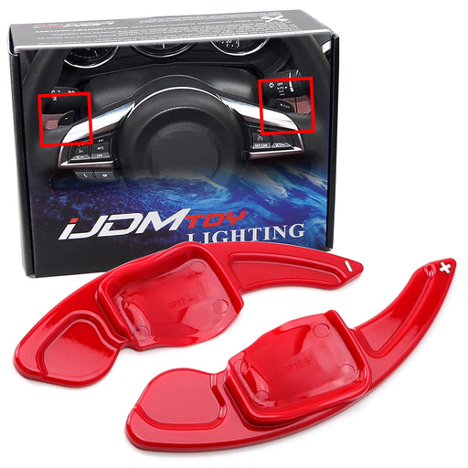 Gloss Red Finish Steering Wheel Large Paddle Shifters For Mazda 3 6 CX3 CX5 MX5