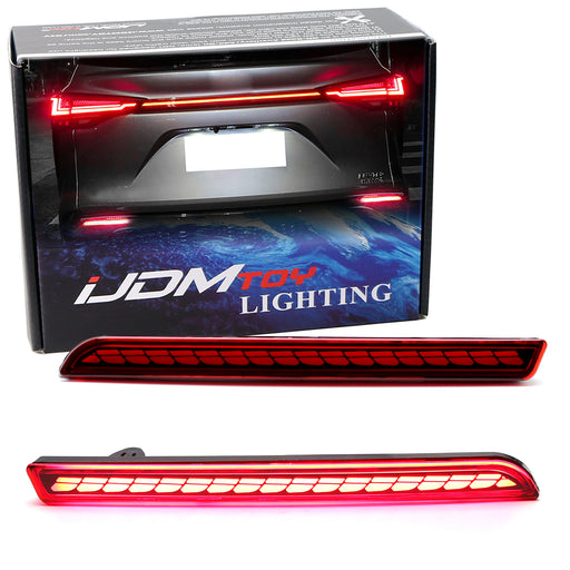 Dark Red Lens Full LED Lower Bumper Reflector Lights For 2021-up Toyota Sienna