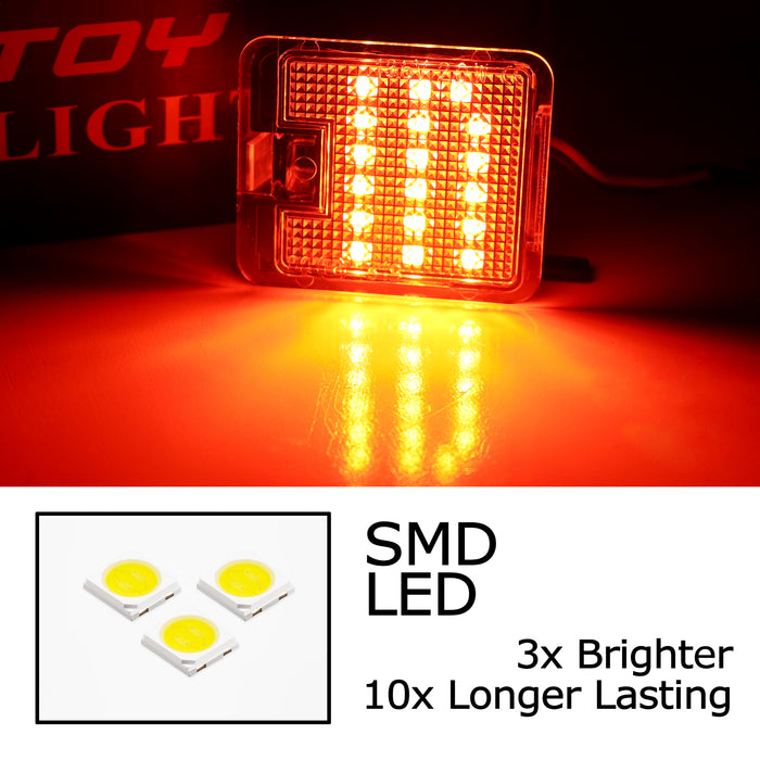 Super Red 18-SMD LED Under Side Mirror Puddle Lights For Ford Focus C-Max Escape