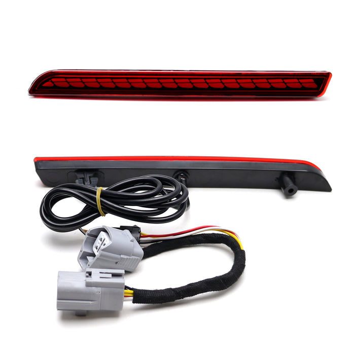 Red Lens Full LED Tail/Brake/Sequential Blink Bumper Reflectors For Lexus TX