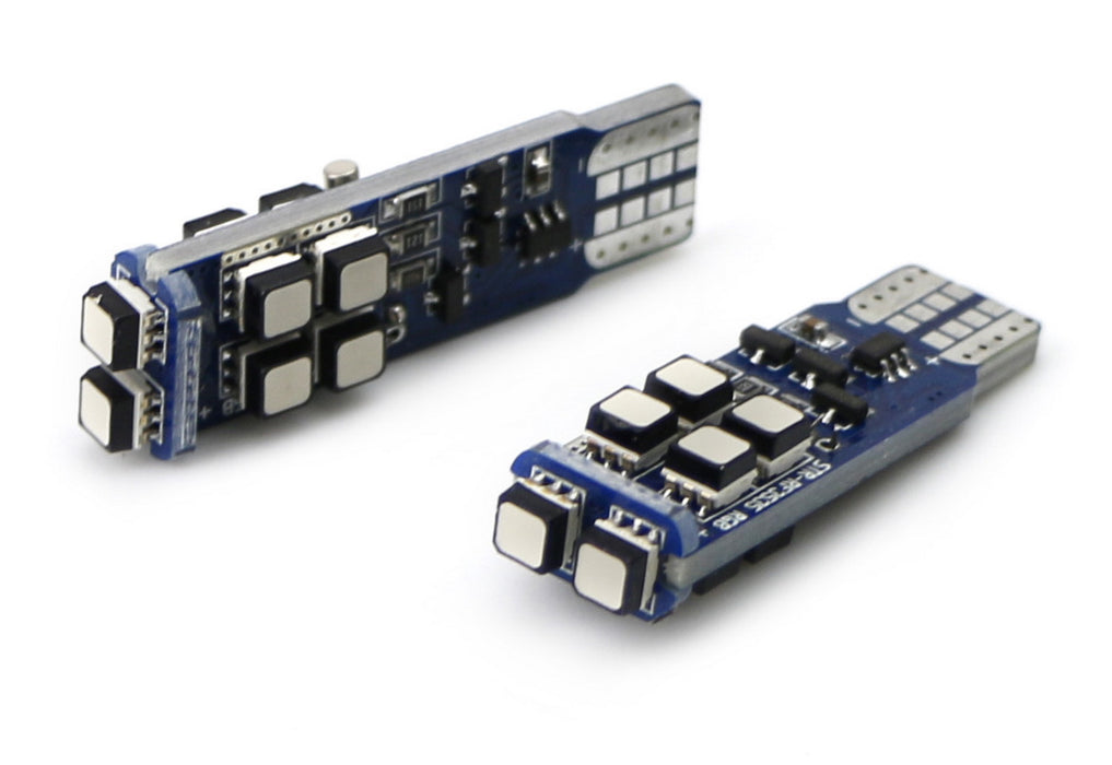 Multi-Color RGB 168 194 T10 LED Bulbs w/RF Remote Control For Car Parking Lights