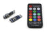 Multi-Color RGB 168 194 T10 LED Bulbs w/RF Remote Control For Car Parking Lights