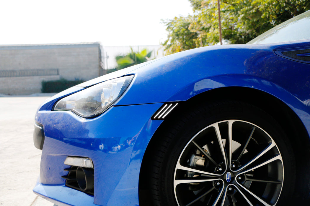 Smoked Lens White Full LED Front Side Marker Lights For Scion FR-S 86 Subaru BRZ