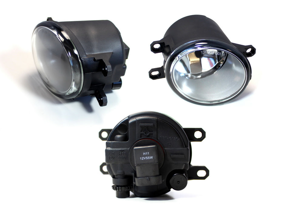 Complete Fog Light Kit w/ Bezel, Relay & White LED Bulbs For 2014-2016 Scion tC