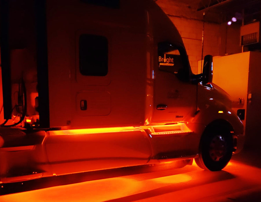 Smoked Lens Amber LED Wheel Fender Side Marker Lights For Kenworth T680 T700 880