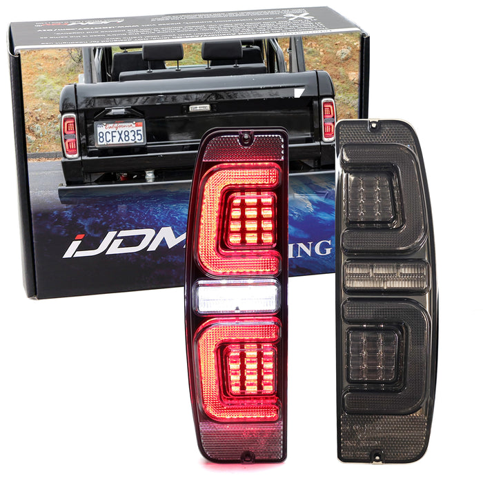 Smoke Lens 3-In-1 Full LED Tail Lights For Ford 67-77 Bronco F100 F250 Econoline