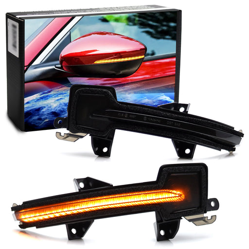 Smoke Sequential Blink Full LED Strip Side Mirror Lights For 18-22 Honda Accord