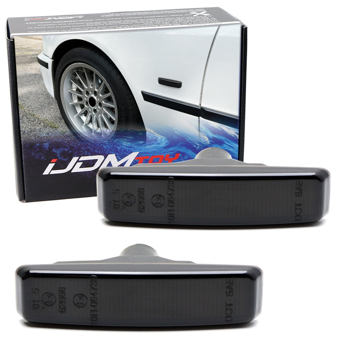 Euro Smoke Front Bumper Side Marker Lens For BMW 1996-03 E39 525 528 530 540 M5
