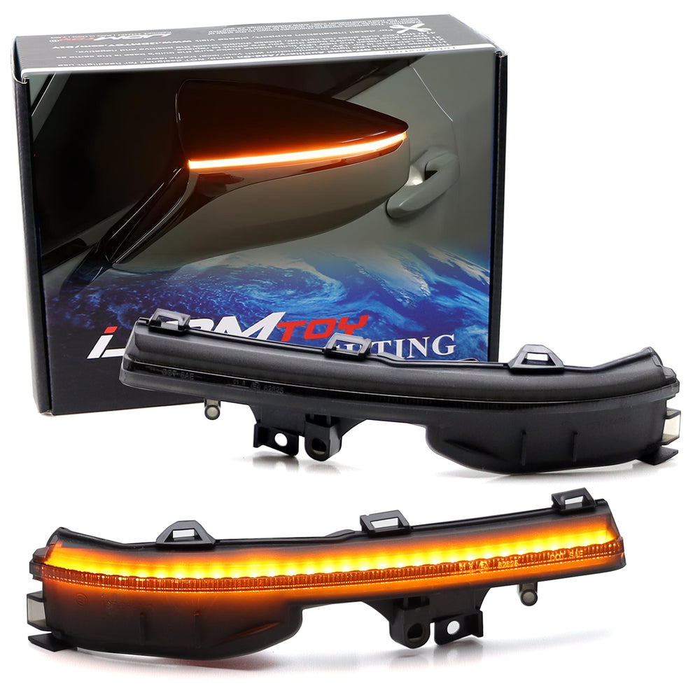 Smoke Lens LED Sequential Blink Side Mirror Lights For Lexus IS ES LS RC LC UX