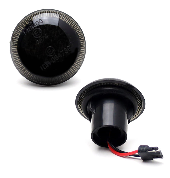 Smoked Lens Round Shape Amber Full LED Side Markers For Ford Transit Connect Van