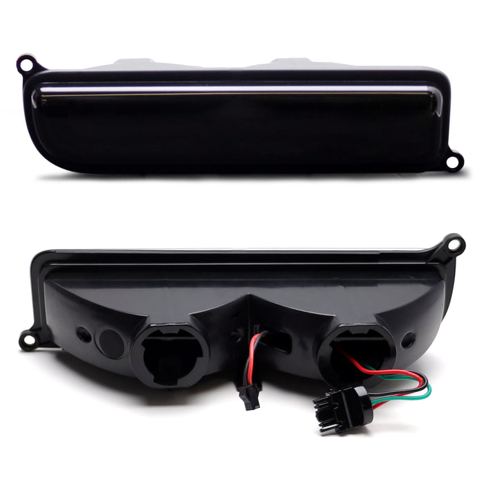 Smoked Lens White LED DRL & Amber Front Turn Signal Lights For Jeep Cherokee XJ