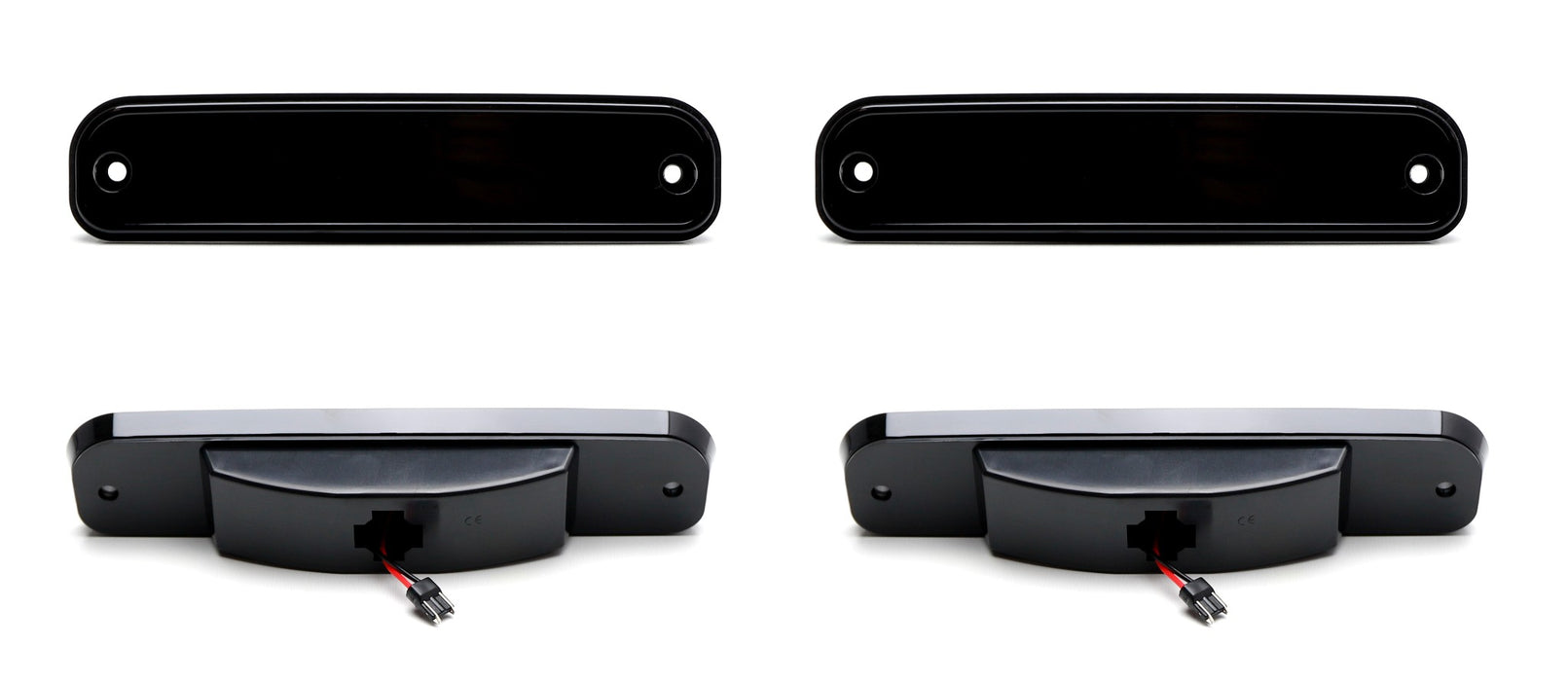 4pc Set Smoke Lens White Full LED Side Markers For 1975-80 Chevy GMC C/K Truck