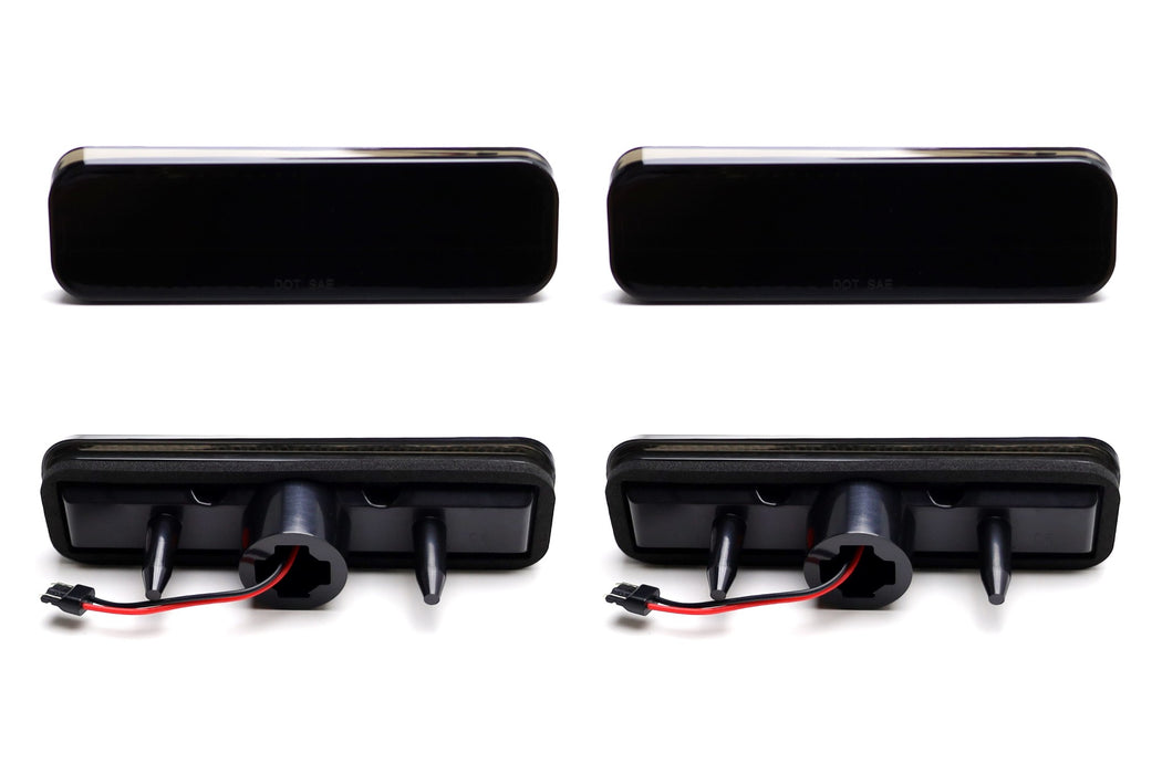 Smoke Lens Amber/Red Full LED Front & Rear Side Markers For Chevy 1970-77 Camaro