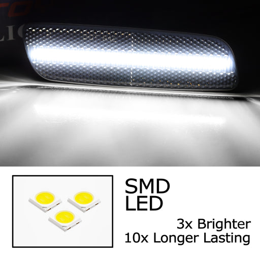 Smoked Lens White Full LED Side Markers For 1998-05 Lexus GS300 IS300 LS400, etc