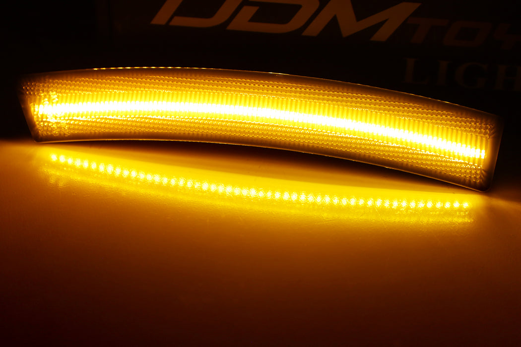Smoked Lens Amber LED Front Side Marker Lights For 1982-1992 Chevy Camaro Pontiac Firebird