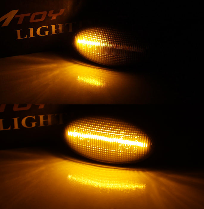 Smoke Lens Sequential Blink LED Side Markers For JDM Suzuki 2012-17 Jimny, Swift