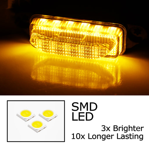 Smoked Lens Amber Full LED Hood Scoop Clearance Marker Lights For 21-up RAM TRX