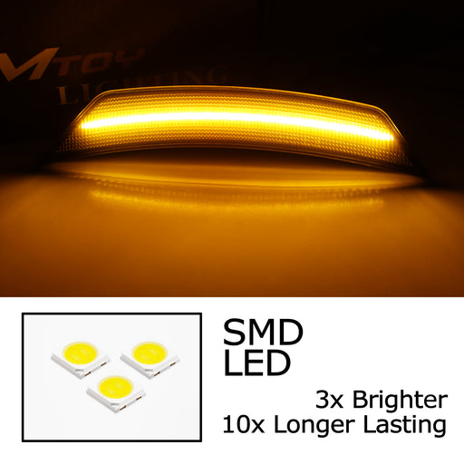 Smoked Lens Amber Full LED Side Marker Light Kit For Chevy 2021-up Trailblazer