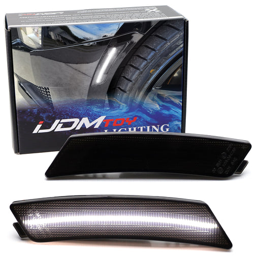 Smoke Lens White Full LED Strip Front Bumper Side Markers For Cadillac 2020+ CT5