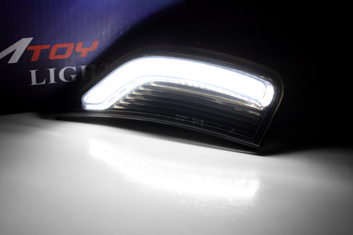 Smoked Bold Arch White LED Front Side Markes For 2021-24 Yukon Suburban Escalade