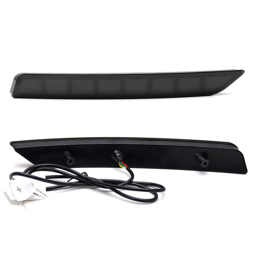 Smoked Lens Full LED Rear Bumper Reflectors For Chevy 21-24 Suburban/Tahoe Yukon