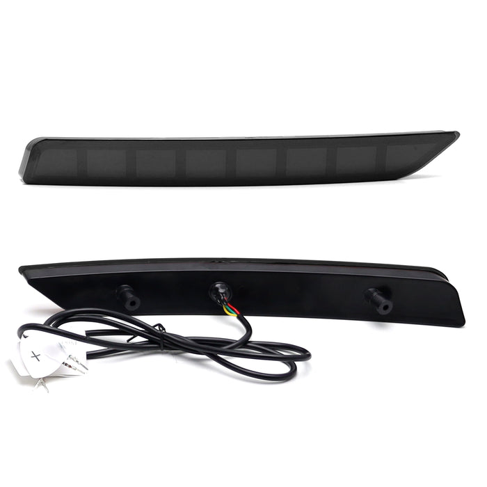 Smoked Lens Full LED Rear Bumper Reflectors For Chevy 21-24 Suburban/Tahoe Yukon