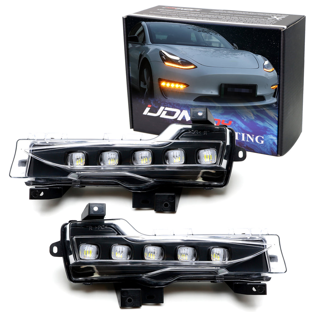 Switchback LED Daylight Kit with Sequential Blink Turn Signal For Tesla Model 3