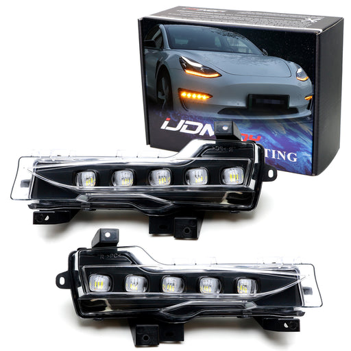 Switchback LED Daylight Kit w/ Sequential Blink Turn Signal For Tesla Model 3 Y