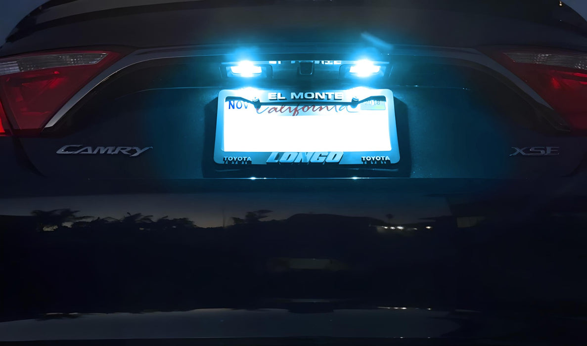Ice Blue Full LED License Plate Lamps For Toyota Camry Highlander Avalon Prius C