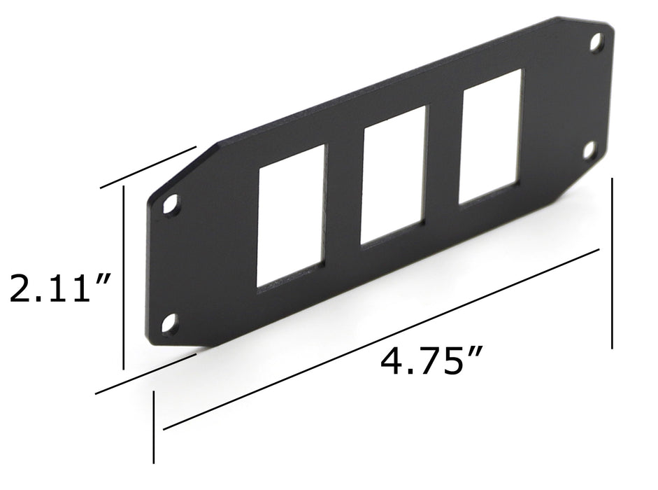 Three Slots Switch Panel Bracket For 2016-up Toyota Tacoma, Fit 39x21mm Switches