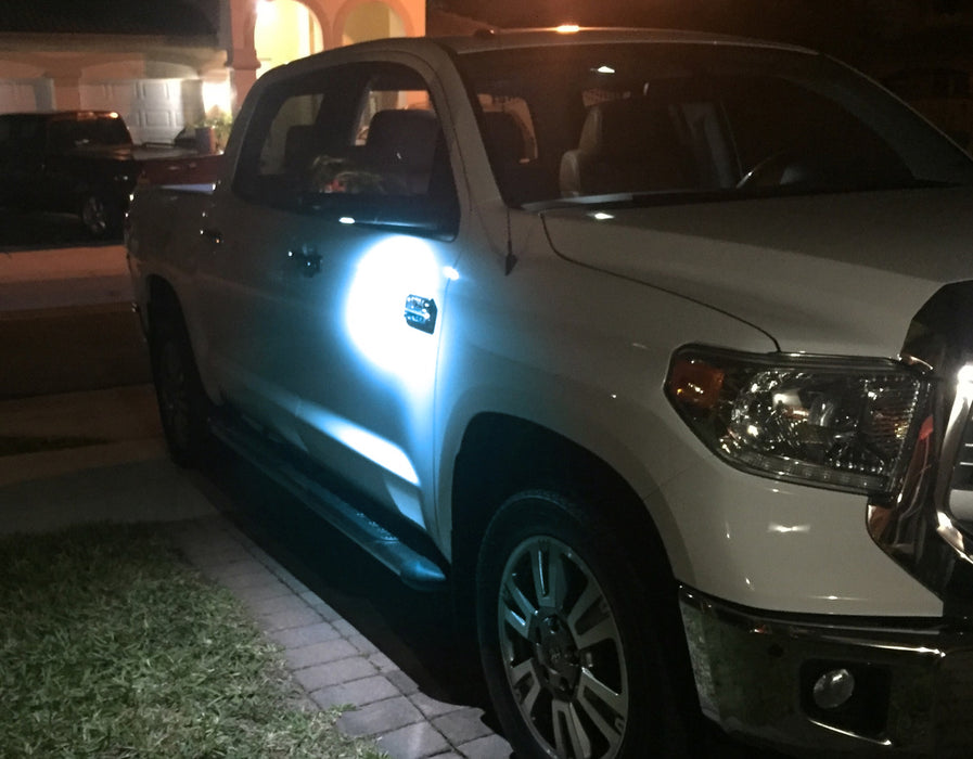 Ice Blue LED Under Side Mirror Puddle Lights For 2007-2021 Toyota Tundra Sequoia